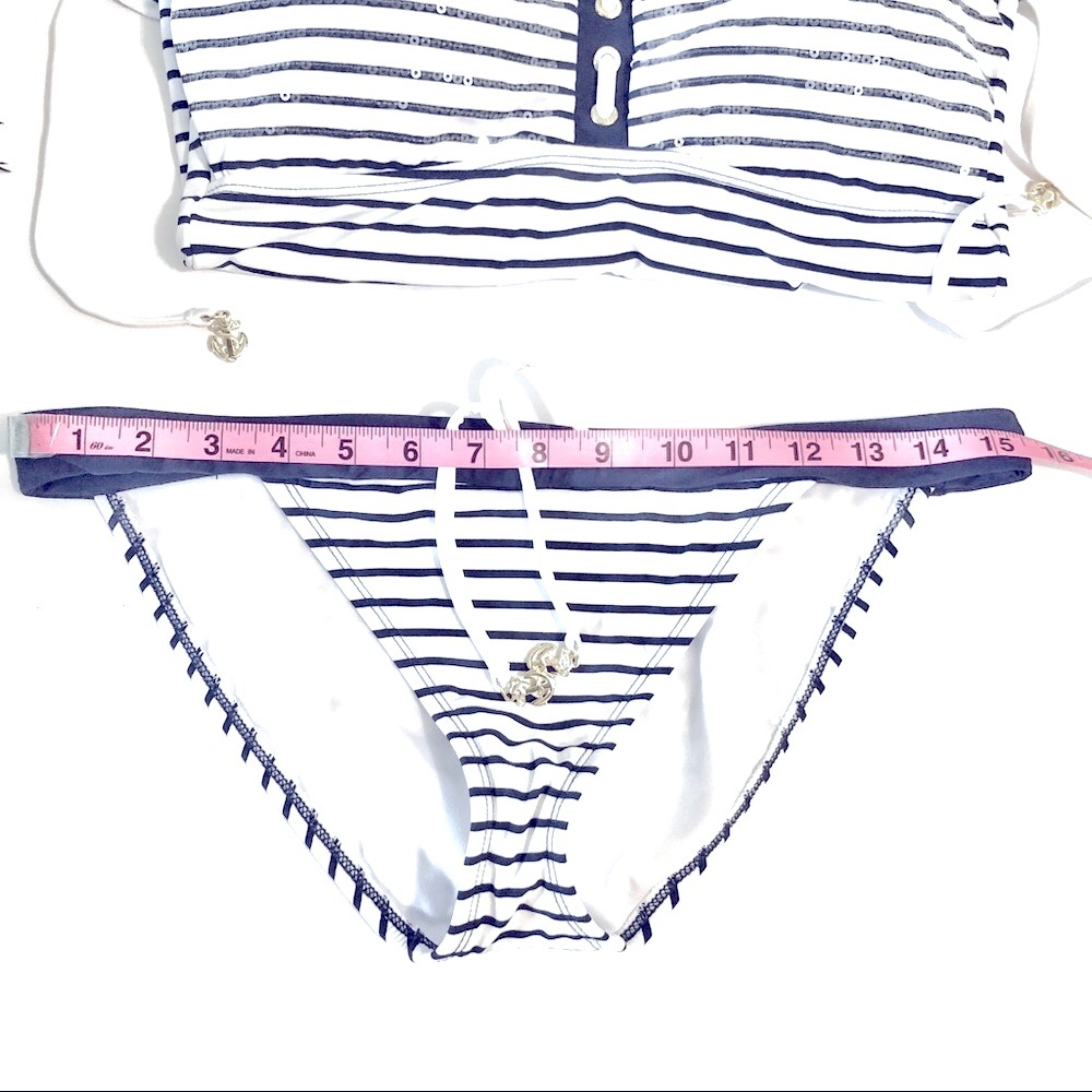 SPERRY Tankini Nautical Blue White Bikini Set - Picture 14 of 14